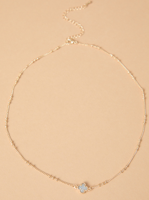 Dainty Clover Charm Choker Necklace - ARULA