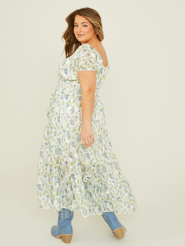Claire Floral Embroidery Maxi Dress Detail 4 - ARULA