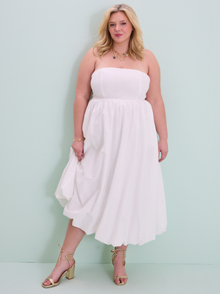 Collins Strapless Midi Dress - ARULA