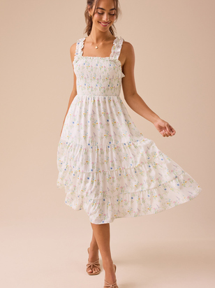 Vivienne Floral Mama Midi Dress - ARULA