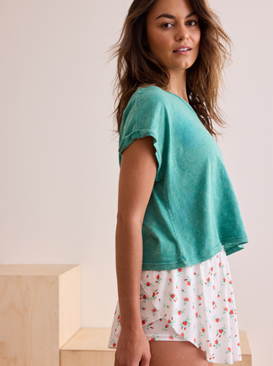 Relay Cropped Boxy Tee - ARULA