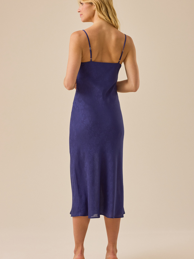 Eva Satin Midi Dress Detail 4 - ARULA