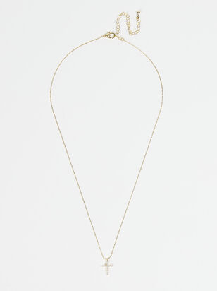 18k Gold Cross Necklace - ARULA