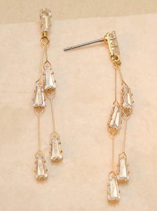 18K Gold Double Bar Earring - ARULA - 