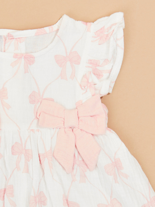 Marueen Bow Print Dress by Mud Pie - ARULA