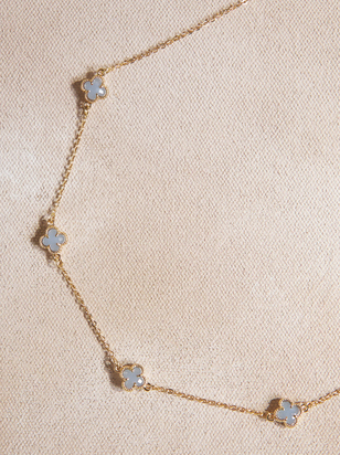 Crystal Clover Charm Necklace - ARULA