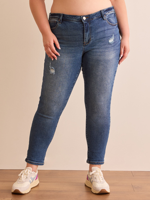 Destructed Girlfriend Jeans - ARULA