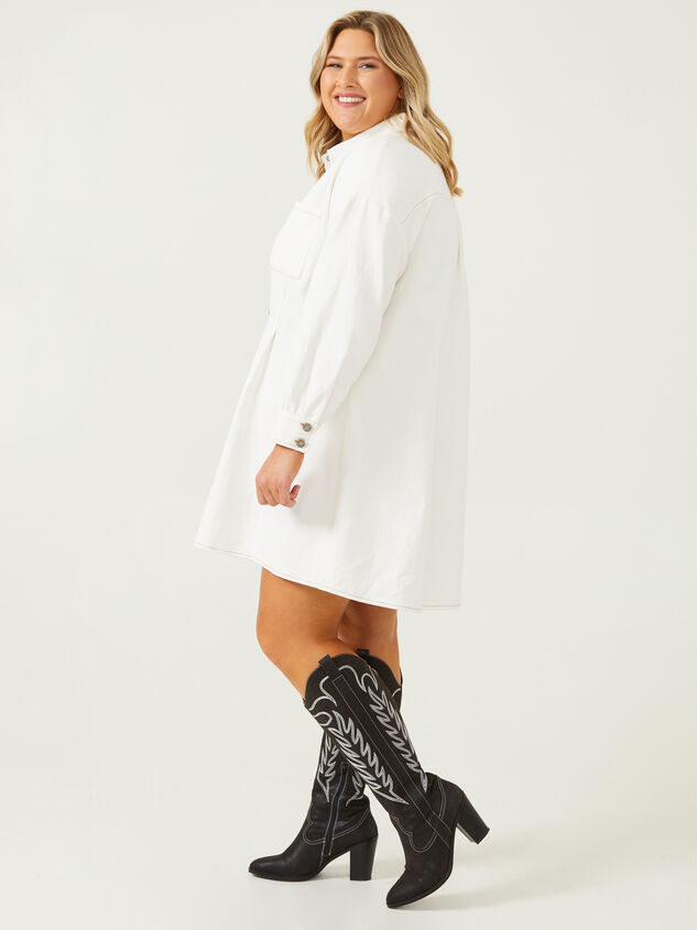 Teagan Denim Dress Detail 2 - ARULA