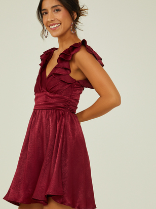 Sylvia Flutter Sleeve Dress - ARULA