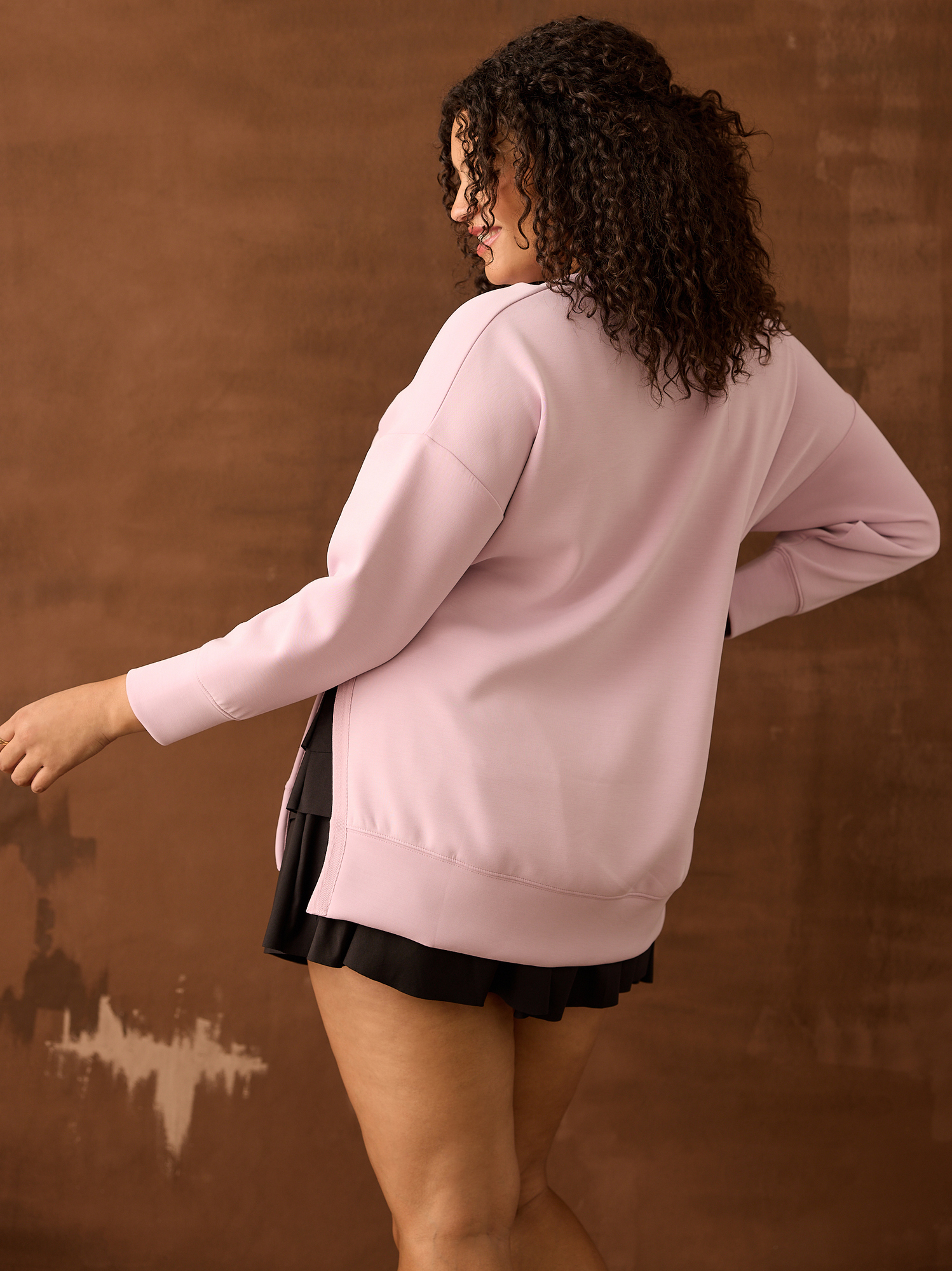 Plus size top soft sweatshirt