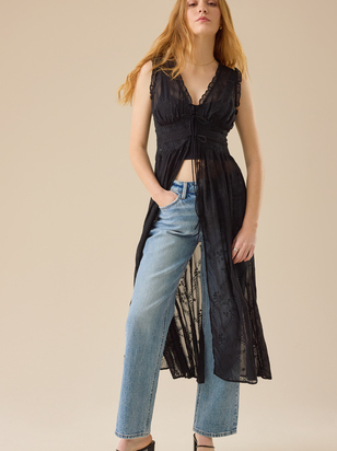 Quinn Eyelet Kimono - ARULA - 