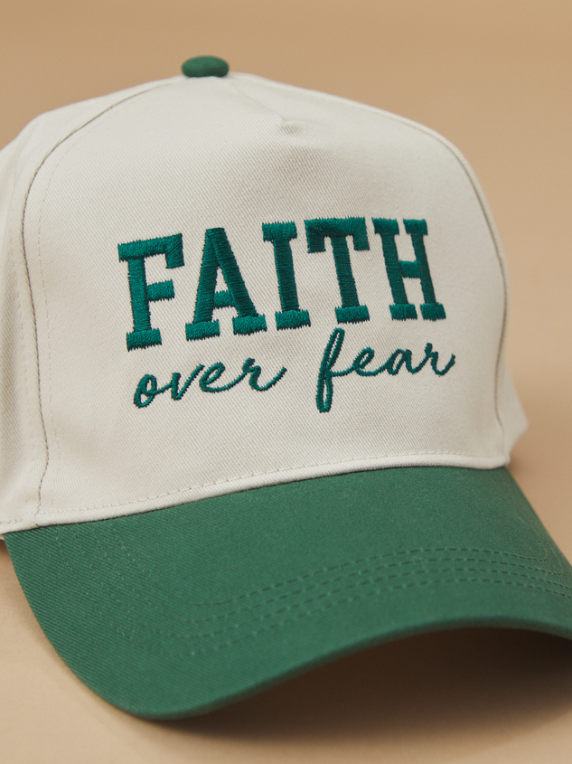 Faith Over Fear Trucker Hat Detail 2 - ARULA