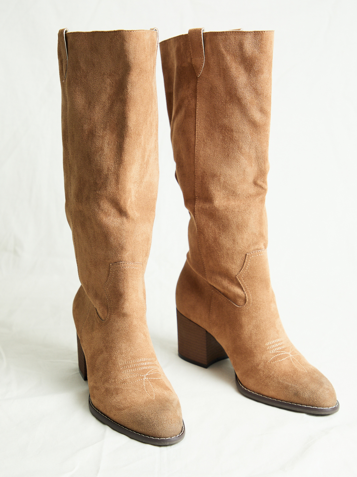 Layla Wide Width Calf Boots in Tan Arula