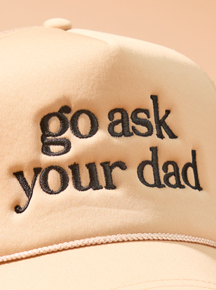 Go Ask Your Dad Embroidered Hat - ARULA