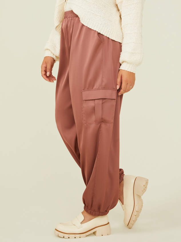 Roxanne Satin Joggers Detail 3 - ARULA