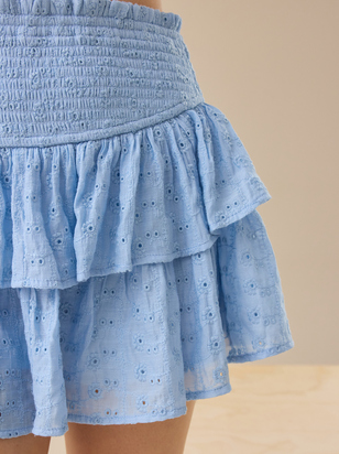 Cody Eyelet Mini Skort - ARULA