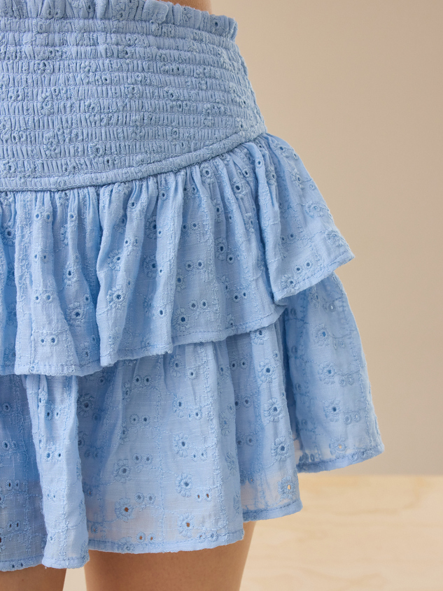 Cody Eyelet Mini Skort Detail 2 - ARULA