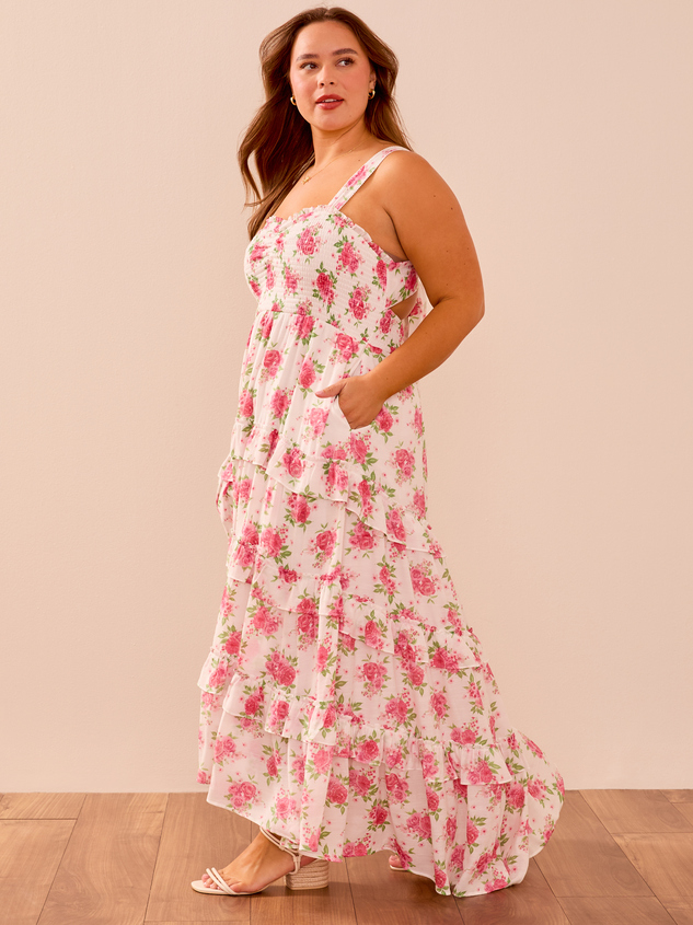 Kenzara Floral Maxi Dress Detail 3 - ARULA