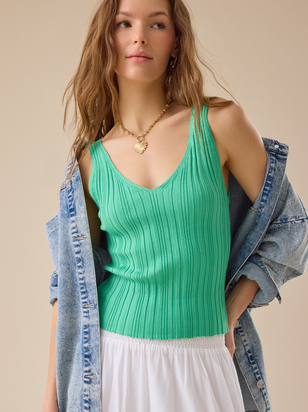 Anna Ribbed Tank Top - ARULA