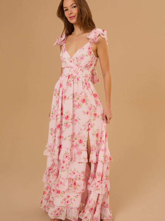 Faerin Floral Maxi Dress Detail 3 - ARULA