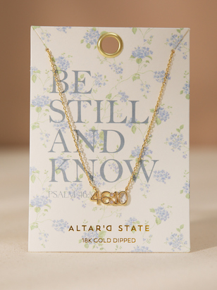 Be Still and Know Charm Necklace - ARULA