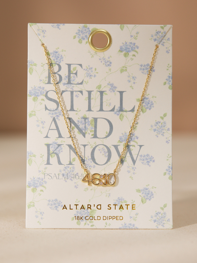 Be Still and Know Charm Necklace - ARULA