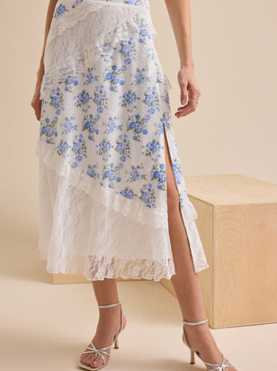 Kaicy Lace Midi Skirt - ARULA
