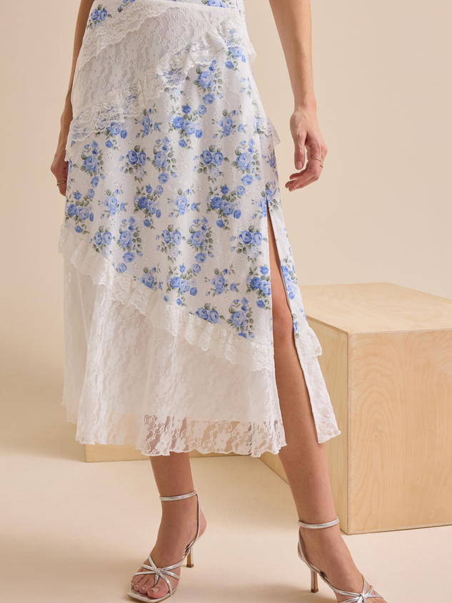 Kaicy Lace Midi Skirt Detail 2 - ARULA