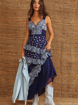 Adernlia Floral Maxi Dress - ARULA - 