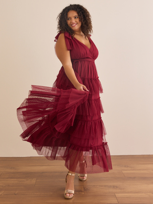 Casual tulle maxi dress discount