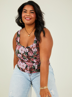 Rosemary Floral Tank Top - ARULA