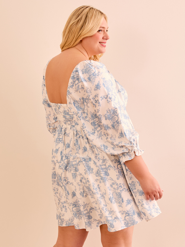 Emery Printed Dress Detail 5 - ARULA