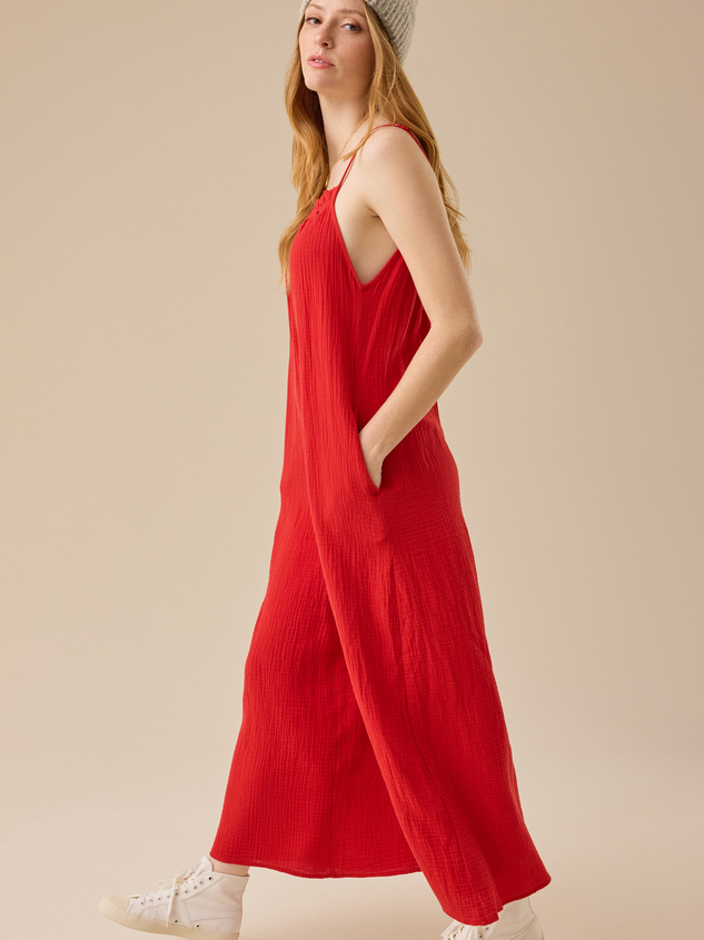 Laurie Gauze Jumpsuit Detail 5 - ARULA