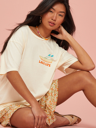 Better At The Lake Graphic Tee - ARULA