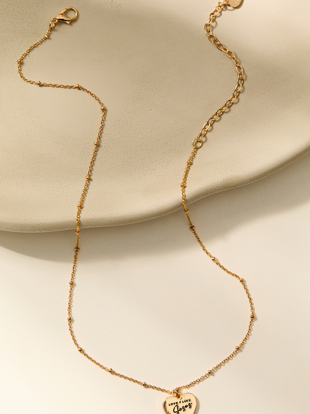 Love Like Jesus Charm Necklace Detail 2 - ARULA