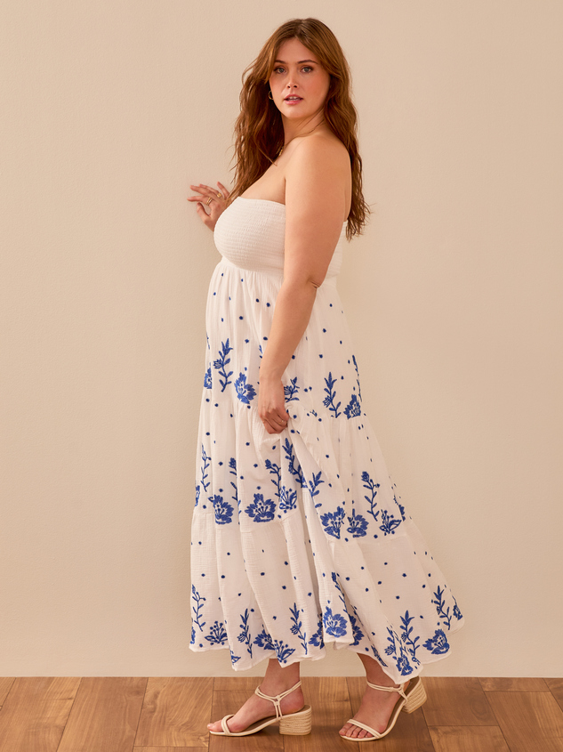 Melanie Strapless Maxi Dress Detail 4 - ARULA