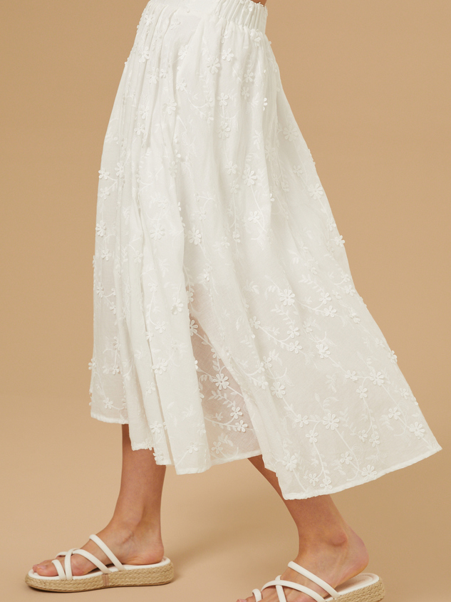 Stacey Embroidered Midi Skirt Detail 4 - ARULA