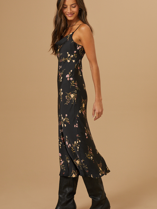 Quinn Floral Midi Dress Detail 4 - ARULA