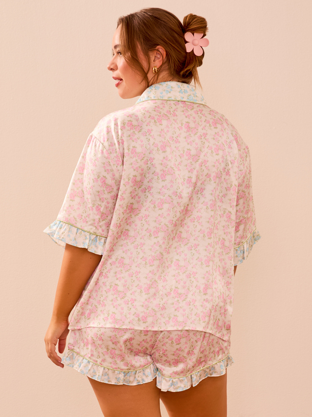 Zella Floral Sleep Top Detail 5 - ARULA