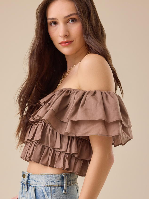 Simone Ruffle Top Detail 3 - ARULA