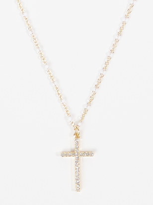 Painted Chain Cross Necklace - ARULA