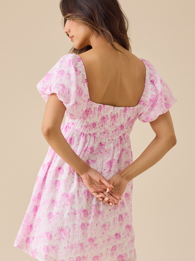Allure Floral Mini Dress Detail 4 - ARULA