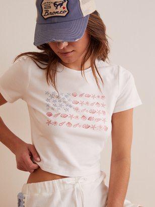 Costal Flag Baby Tee - ARULA