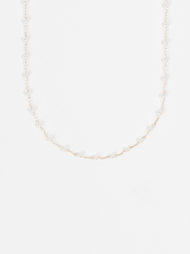 Julie Pearl Choker Necklace Detail 1 - ARULA