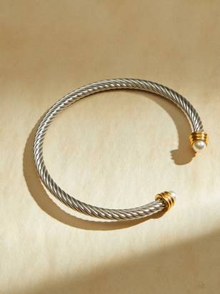 Stainless Steel Twist Cuff Bracelet - ARULA