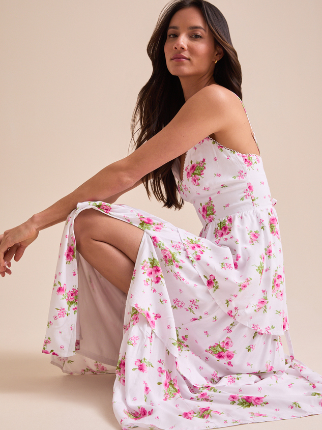 Goldice Floral Maxi Dress Detail 4 - ARULA