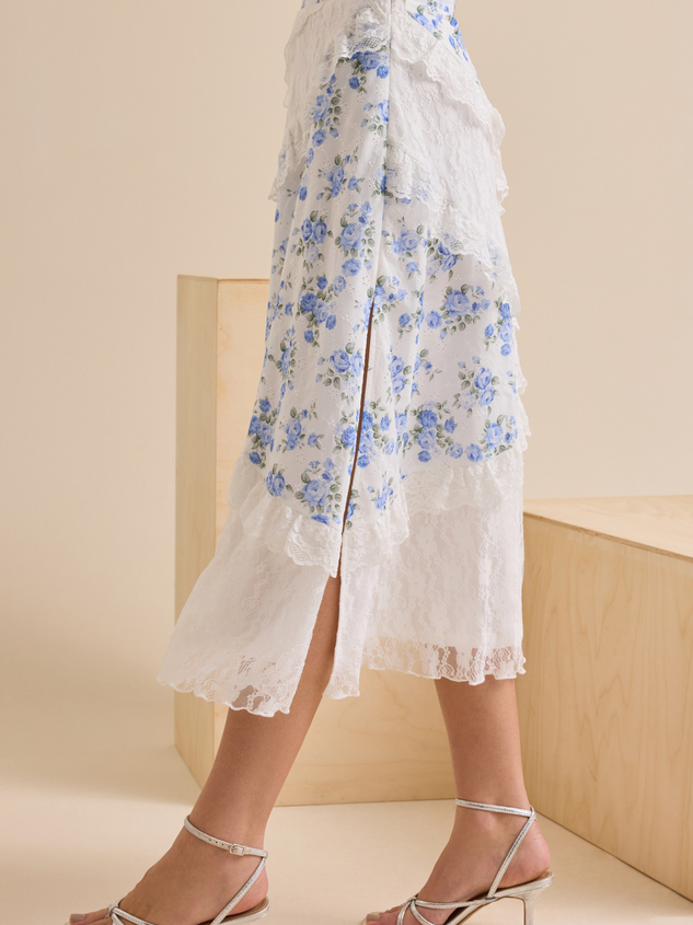 Kaicy Lace Midi Skirt Detail 4 - ARULA