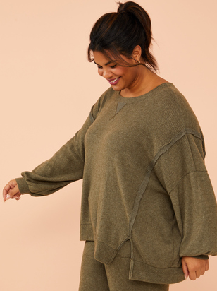 Tranquil Waffle Pullover - ARULA
