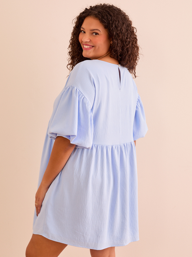Leah Puff Sleeve Mini Dress Detail 4 - ARULA