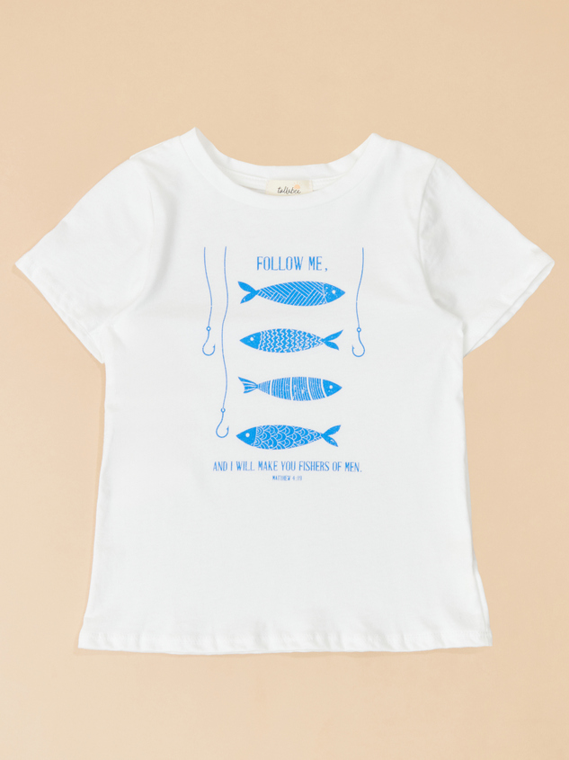 Faithful Fisherman Graphic Tee Detail 2 - ARULA